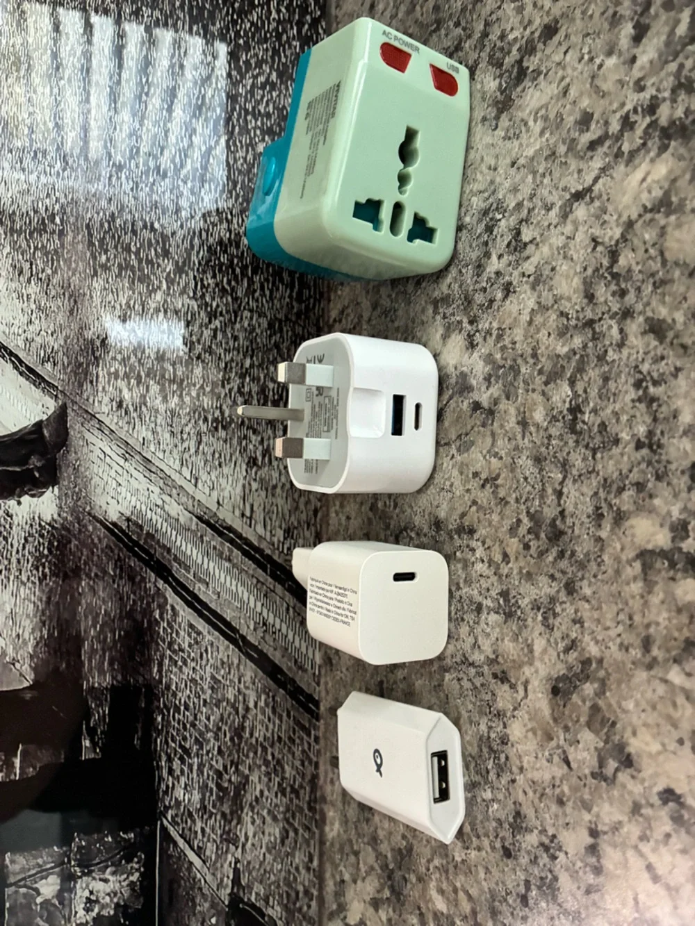 USB USBC Travel Chargers - UK and France